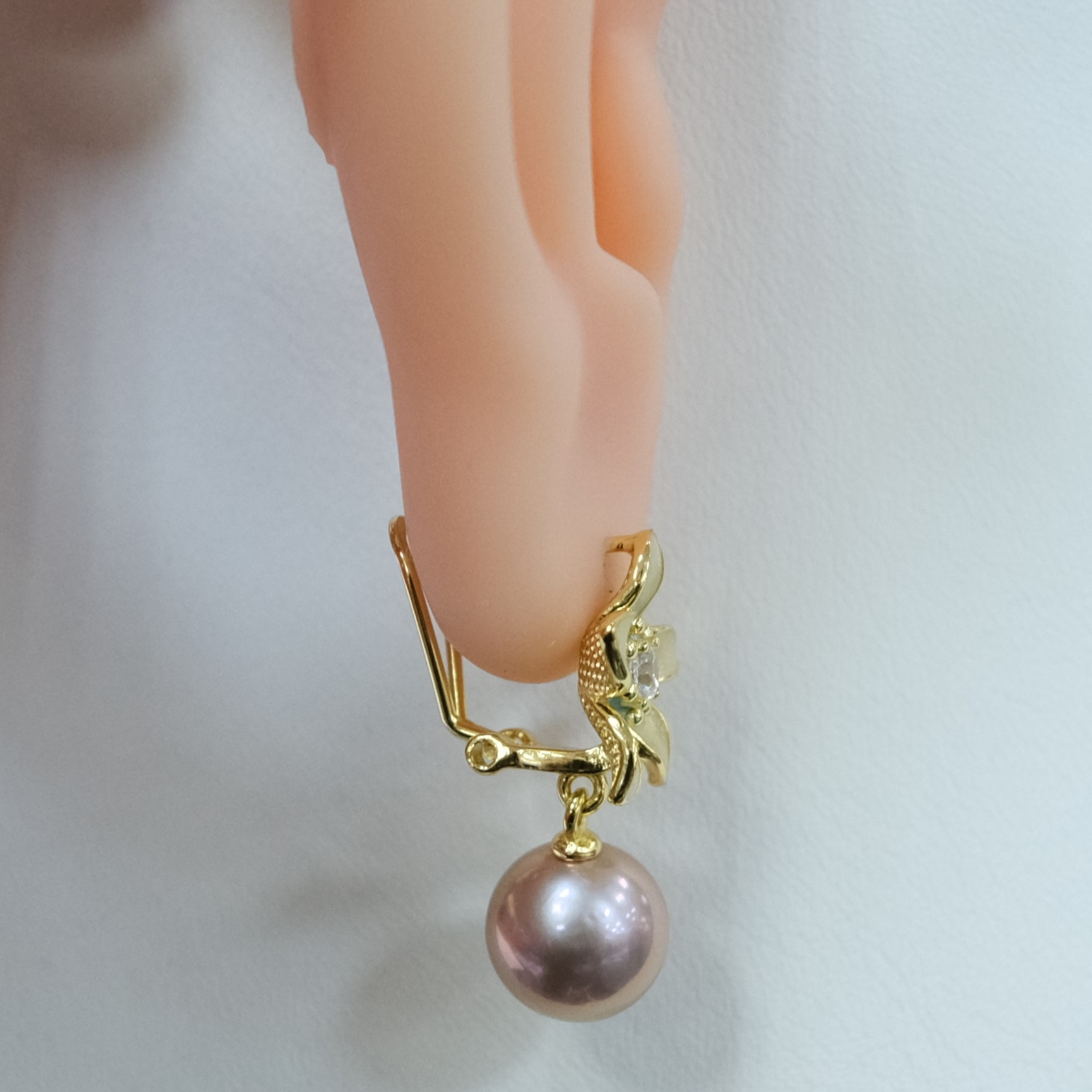 Серебряные серьги с жемчугом Эдисон "Цветы"